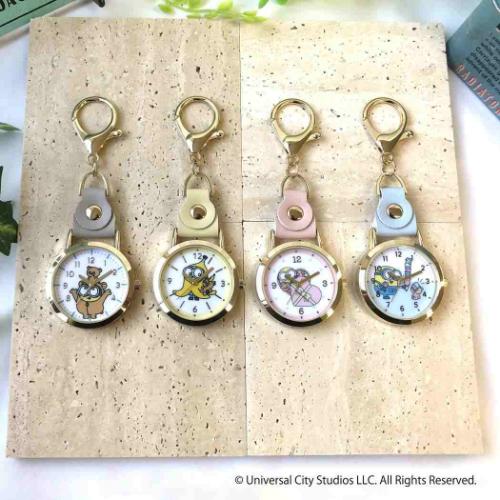ミニオンズ キーホルダー時計 レザーウォッチKC PI ユニバーサル映画 フィールドワーク