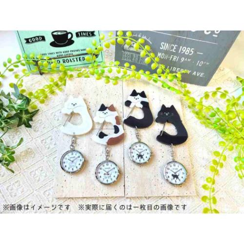 キーホルダー時計 ぽてにゃ キーチェーンウォッチ ねこ WBR 女性 かわいい