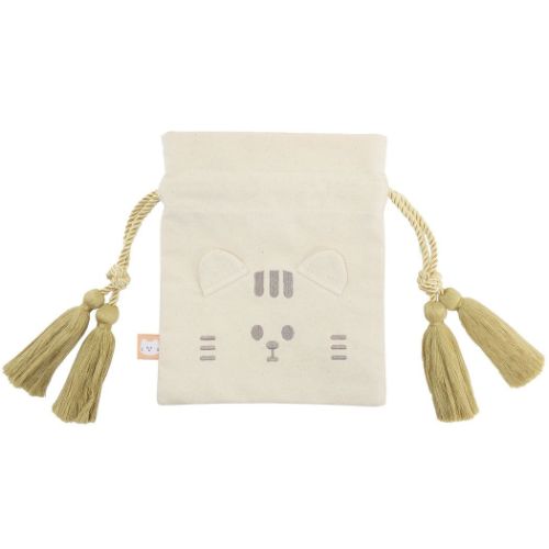 巾着袋 マイホームキャット タッセルロープ巾着 ねこ MY HOME CAT Fluffy House 小物入れ