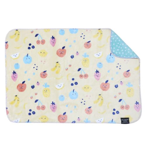リバーシブルブランケット 毛布 フルーティ イエロー ウォーマー雑貨 フレンズヒル