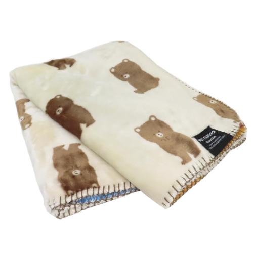 リバーシブルブランケット ひざ掛け毛布 カマッテソフィア アイボリー フレンズヒル