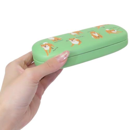 眼鏡ケース クロス付きメガネケース しばたのいちにち フレンズヒル ハードタイプ