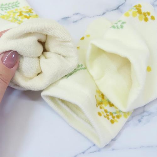 女性用靴下 フロウミモザ シルクおやすみソックス アイボリー プレゼント FRIENDSHILL