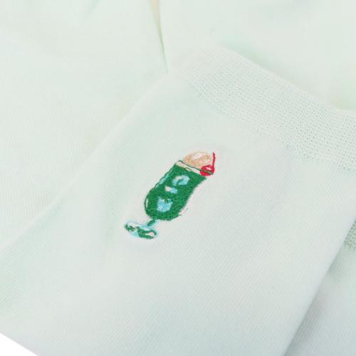 女性用靴下 刺繍ソックス メロンソーダ フレンズヒル