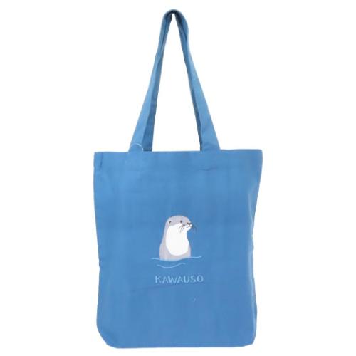 トートバッグ A4トート ブルー カワウソ フレンズヒル
