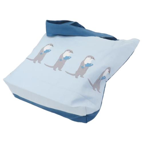 トートバッグ A4トート ブルー カワウソ フレンズヒル