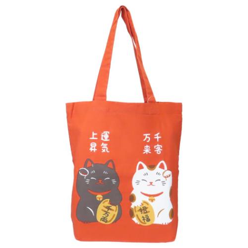 A4トート トートバッグ レッド ツイフクマネキネコ フレンズヒル FRIENDSHILL 手提げかばん かわいい