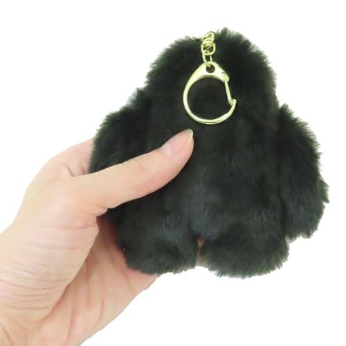 チャーム ファーゴリラ キーリング フレンズヒル ブラック