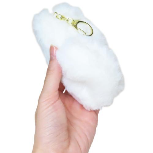 チャーム キーリング ファーサモエド ホワイト フレンズヒル バッグチャーム