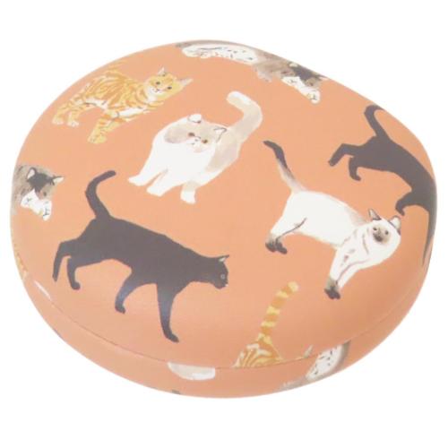 アクセサリー収納 アクセサリーケース メニーキャット オレンジ ねこ フレンズヒル 小物入れ ミラー 鏡付き