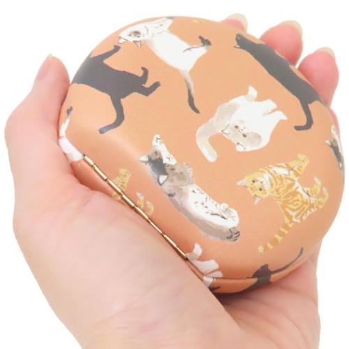 アクセサリー収納 アクセサリーケース メニーキャット オレンジ ねこ フレンズヒル 小物入れ ミラー 鏡付き