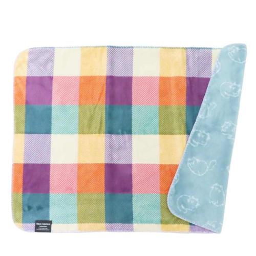 ひざ掛け毛布 リバーシブルブランケット ミネットチェック ミント フレンズヒル