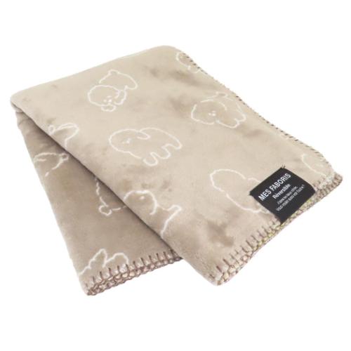 ひざ掛け毛布 リバーシブルブランケット パピーチェック ベージュ フレンズヒル ウォーマー雑貨 ひざかけ 寒さ対策