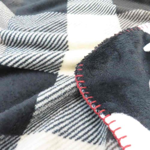 ひざ掛け毛布 リバーシブルブランケット キッサキャット ダークグレイ フレンズヒル