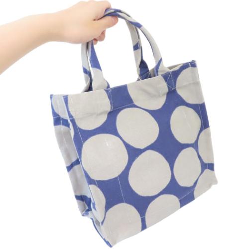 ミニトート スクエアミニトート ドッティ ネイビー フレンズヒル お弁当バッグ ランチバッグ かわいい