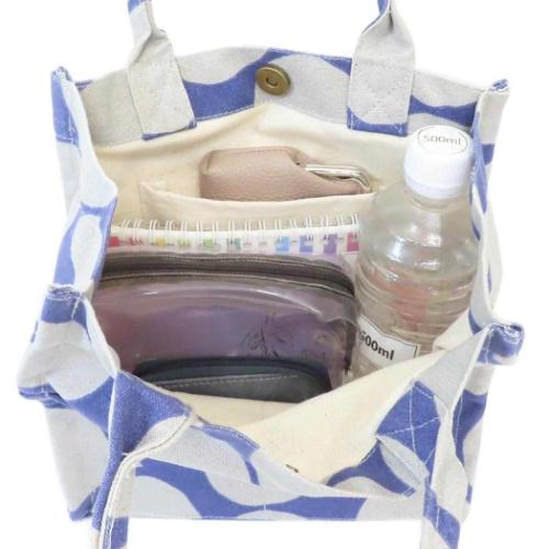 ミニトート スクエアミニトート ドッティ ネイビー フレンズヒル お弁当バッグ ランチバッグ かわいい