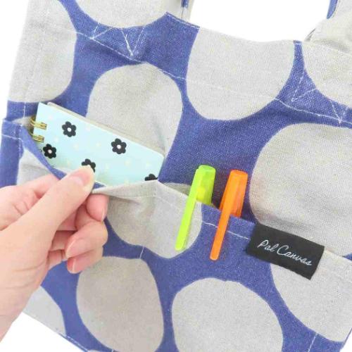 ミニトート スクエアミニトート ドッティ ネイビー フレンズヒル お弁当バッグ ランチバッグ かわいい