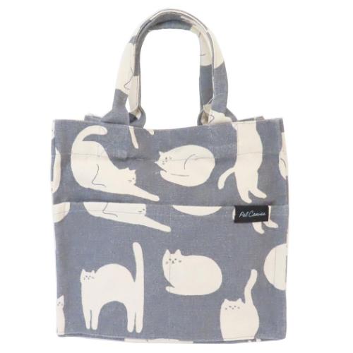 スクエアミニトート ミニトート キッサキャット グレイ フレンズヒル お弁当バッグ ランチバッグ かわいい