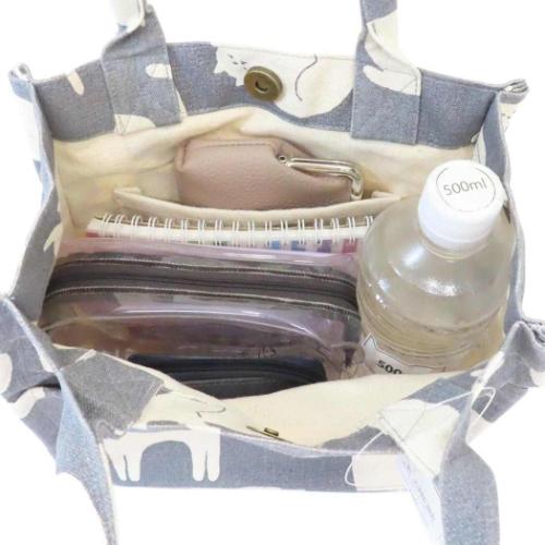 スクエアミニトート ミニトート キッサキャット グレイ フレンズヒル お弁当バッグ ランチバッグ かわいい