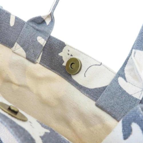 スクエアミニトート ミニトート キッサキャット グレイ フレンズヒル お弁当バッグ ランチバッグ かわいい