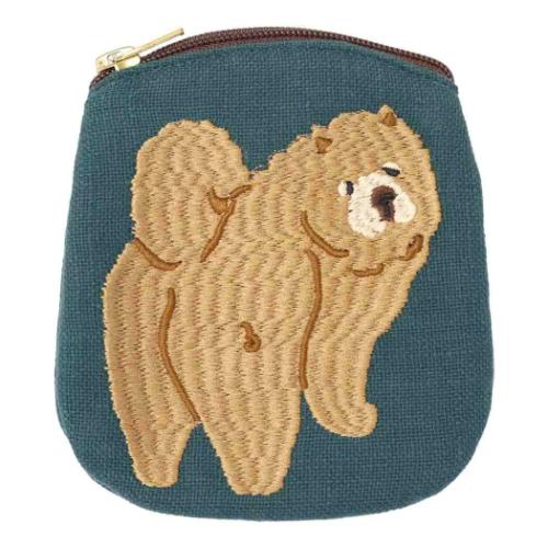 刺繍ポーチ ouaf ouaf＆miaou marche ミニポーチ いぬ フレンズヒル チャウチャウ