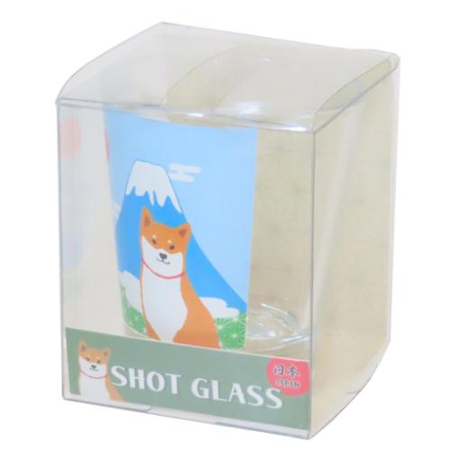 柴田さんの住む東京わさび町 クリアショットグラス ミニグラス にほんのしばたさん いぬ キャラクター グッズ