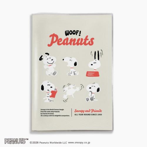 A5マンスリー手帳 2026年月間ダイアリー3月始まり スヌーピー WOOF！ フロンティア ピーナッツ スケジュール帳