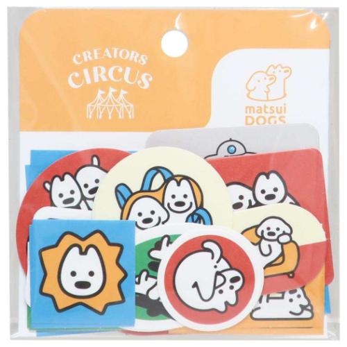 ダイカットミニシール matsui フレークシール いぬ フロンティア