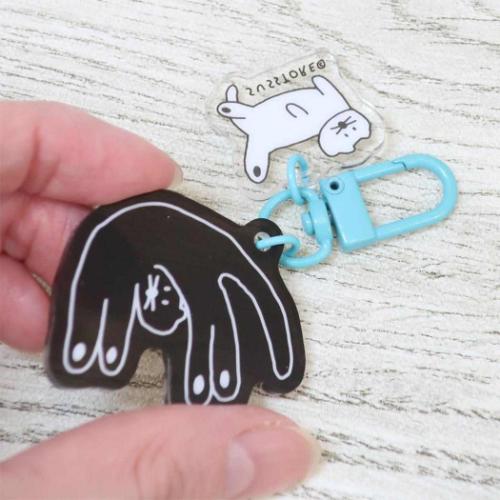 アクリルキーリング susstore キーホルダー ねこ フロンティア