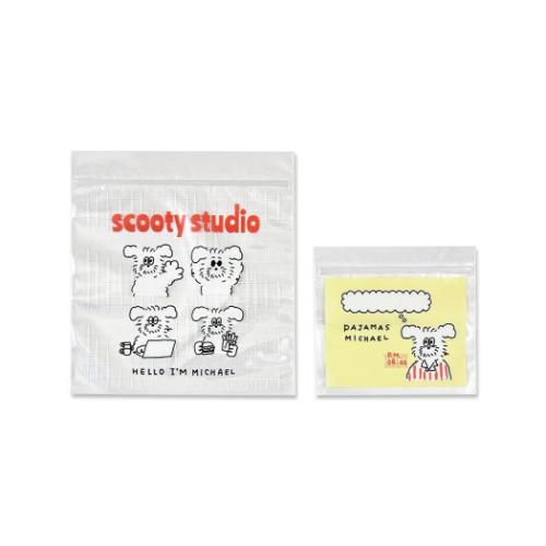 小分けビニール袋 scooty studio ジッパーバッグセット 8枚セット Michael フロンティア