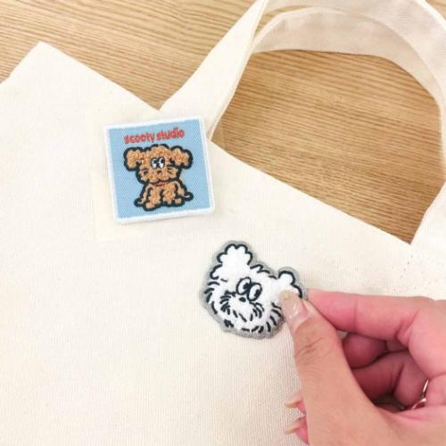 もこもこ刺繍ワッペンシール scooty studio ワッペン フロンティア Charlie グッズ
