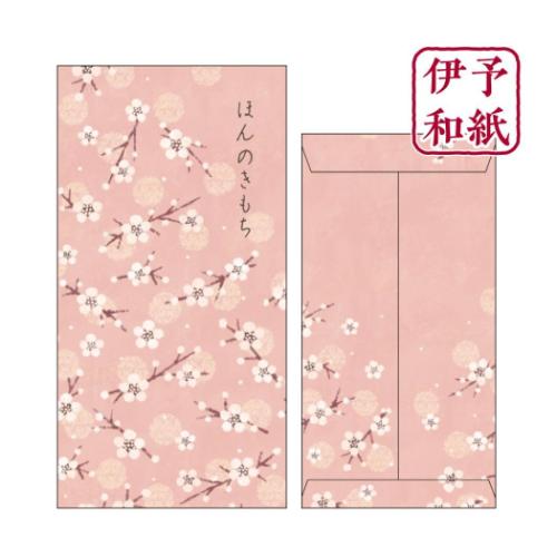 ポチ袋 伊予和紙ぽち袋 大 2枚入り 梅 ほんのきもち フタバ