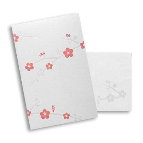 箔ぽち袋 メッセージカード付き 松竹梅 3セット入り ROKKAKU ポチ袋 フタバ 梅 グッズ