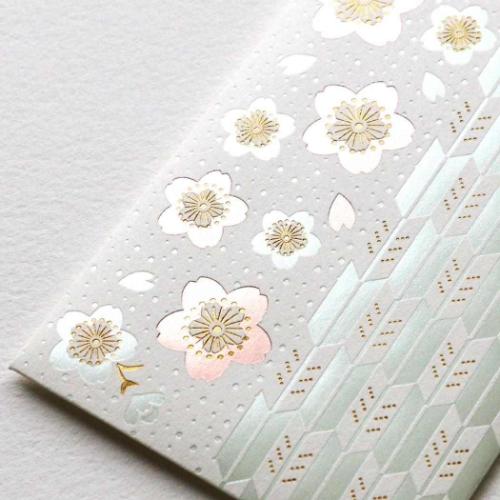 箔ぽち袋 やまとなでしこ 2枚入り ROKKAKU ポチ袋 フタバ 桜 グッズ