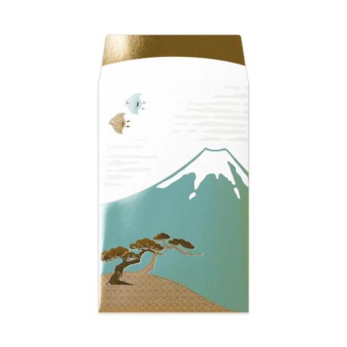 ポチ袋 ROKKAKU 箔ぽち袋 やまかわうみ 2枚入り 山 フタバ
