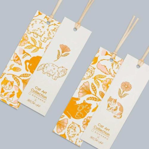 ブックマーク ROKKAKU x 365Cat Art しおり 2枚入り Cat Collection