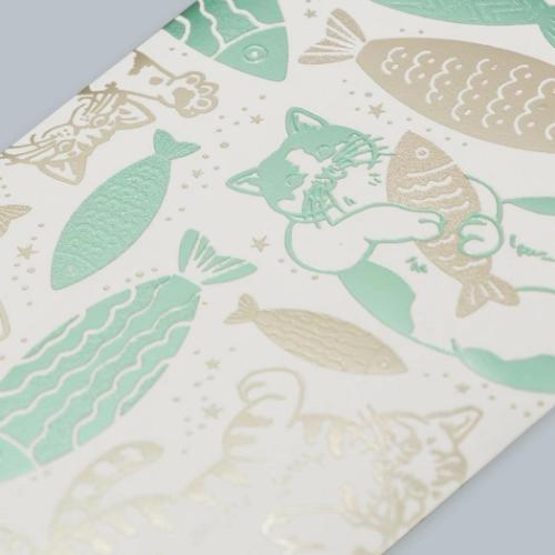 ぽち袋 2枚入り ROKKAKU x 365Cat Art ポチ袋 ねこ フタバ Cat Art Collection fish グッズ