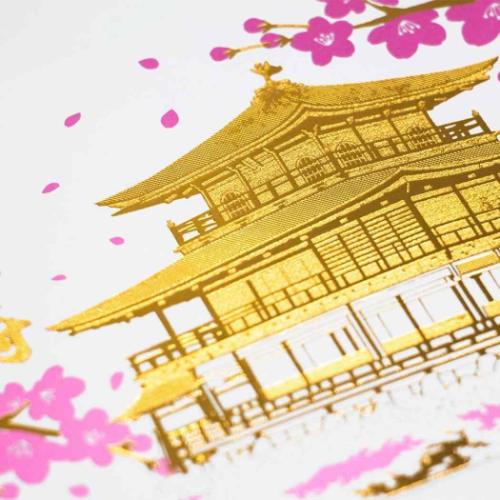 POSTCARD ROKKAKU 日本名所シリーズ 金閣寺 鹿苑寺 ポストカード 1枚