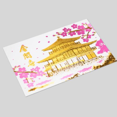 POSTCARD ROKKAKU 日本名所シリーズ 金閣寺 鹿苑寺 ポストカード 1枚