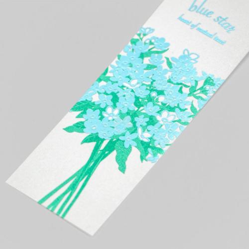 しおり 2枚入り ROKKAKU Hakuoshi Botanical ブックマーク フタバ ブルースター グッズ