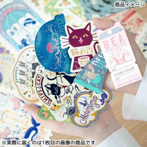 ステッカー ダイカットシール ROKKAKUxオビワン 猫の舌カフェー フタバ