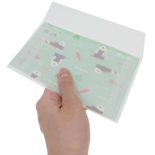 手紙セット アニマル百貨店 レターセット ラッコ どうぶつ Green Flash