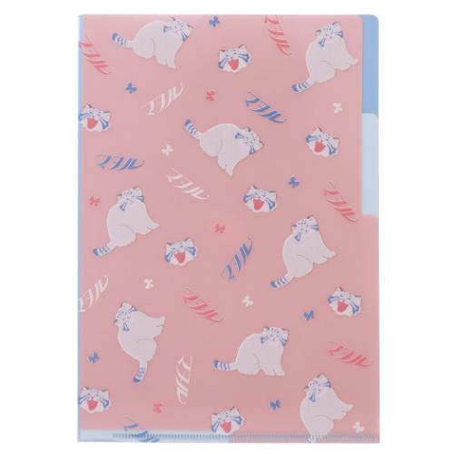 A5ポケットクリアファイル 3インデックス アニマル百貨店 ポケットファイル どうぶつ Green Flash マヌルネコ