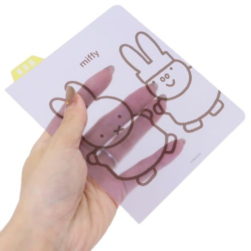 ミッフィー リングノート スクエア用下敷き 下敷き purple ディックブルーナ 絵本キャラクター グッズ