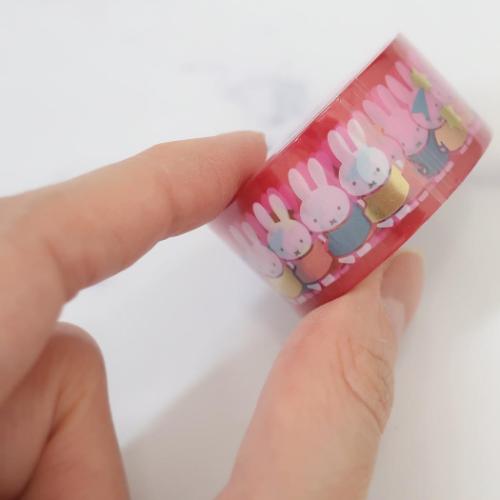 ミッフィー グッズ マスキングテープ 絵本キャラクター 金箔クリアマスキングテープ fun
