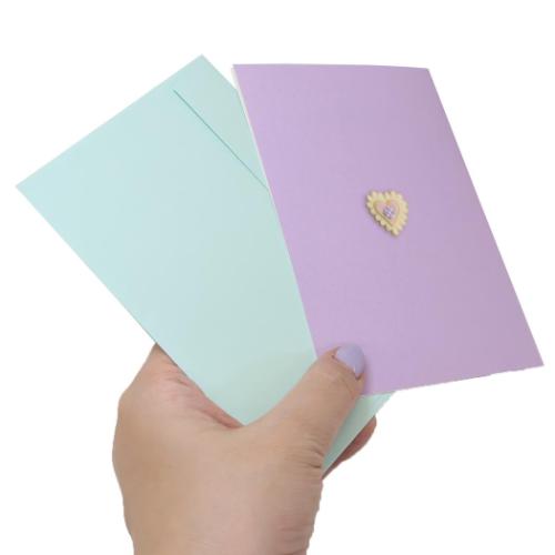 バースデーカード グリーティングカード KUNIKA purple Green Flash メッセージカード 誕生日