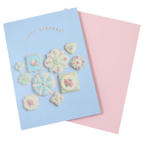 グリーティングカード バースデーカード KUNIKA blue Green Flash