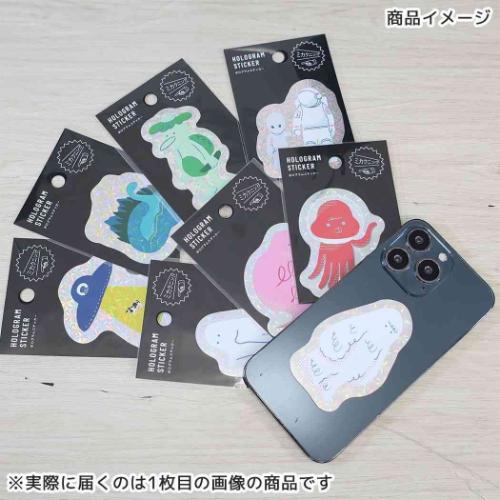 ネオバタ　シール　ホログラム　ステッカー　ニコニコ生会議　限定品 ミカクニン ダイカットシール ホログラムステッカー オバケ Green