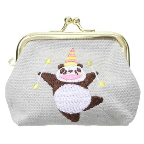 コインケース パンダコパンダ 刺繍ミニがま口 サーカス Green Flash