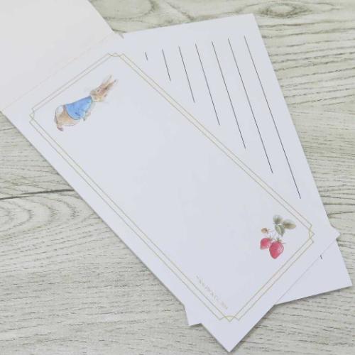 ピーターラビット 一筆箋 便箋 ピンク 絵本キャラクター グッズ
